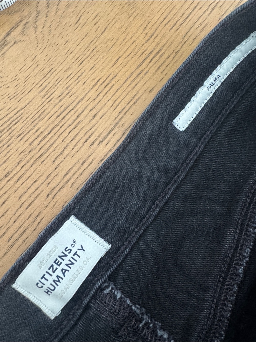 Citizens of Humanity Palma Black Straight Leg Jeans Size 29 P Dark Wash m Denim - Picture 5 of 6